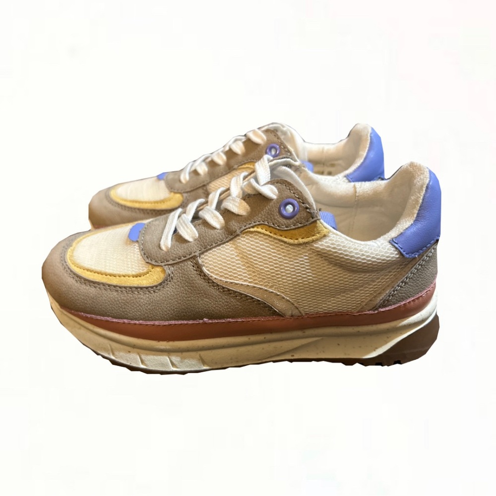Madewell NWT Kickoff Trainer White w/ Pink Mustard and Periwinkle size 6